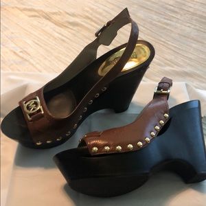 Michael Kors open toe platform sandals